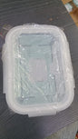 clear glass lunch box