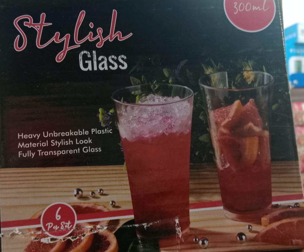 plastic glass 6 pic set 76402505